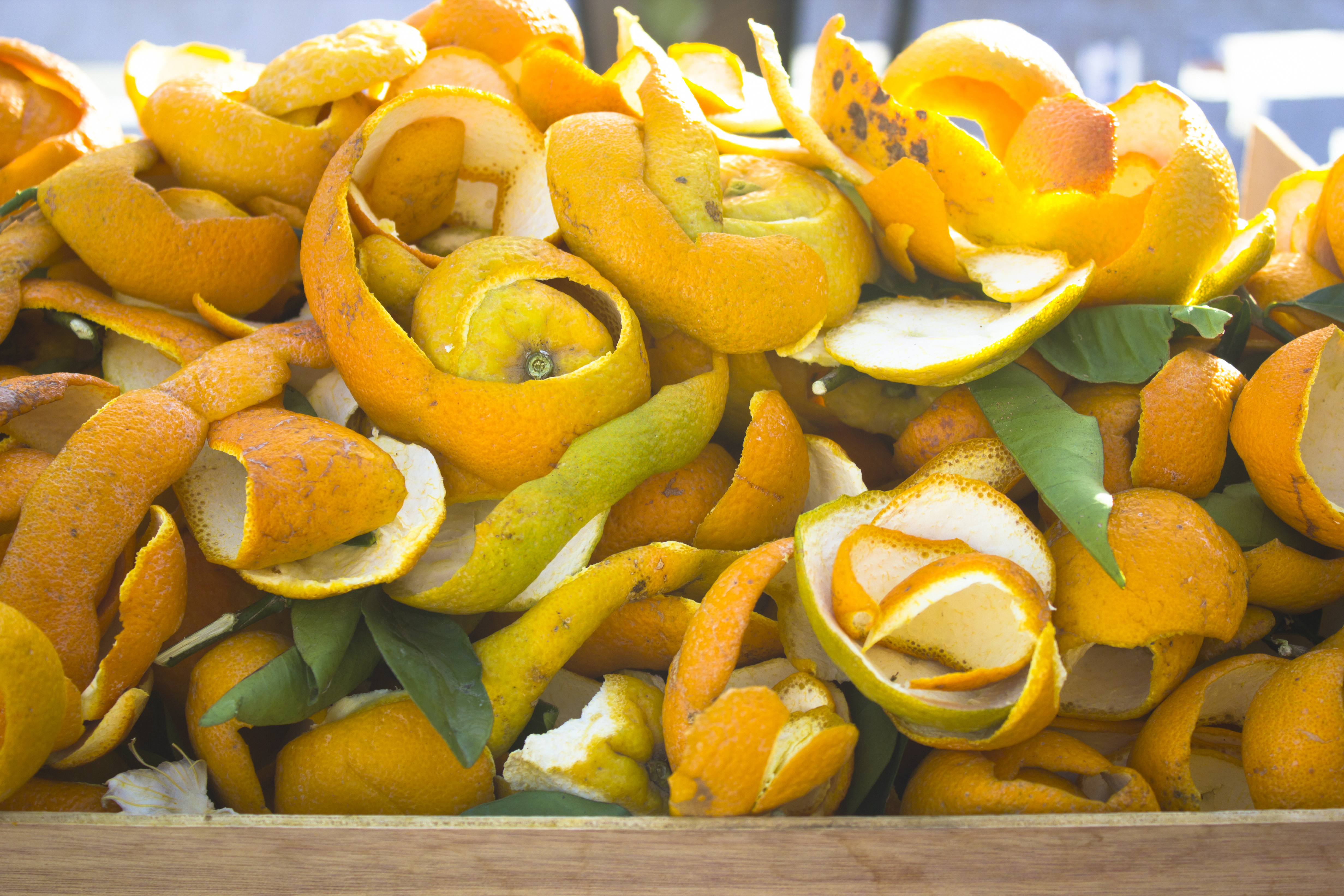 Orangen- und Zitronenschalen