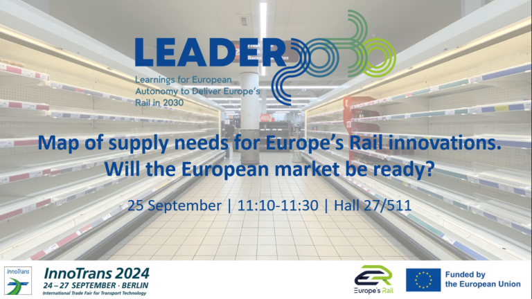 InnoTrans 2024: Map of supply needs for EU-Rail innovations. Will the European market be ready?